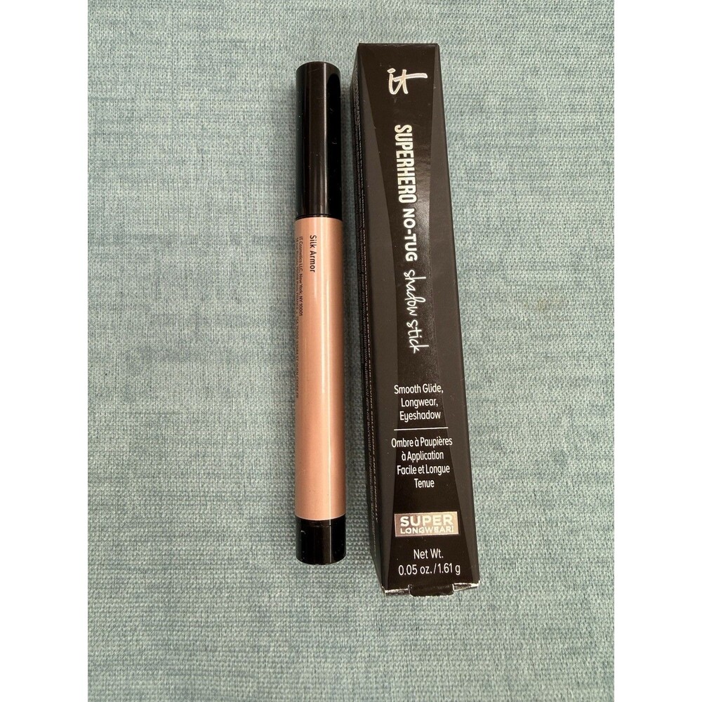 It Cosmetics SUPERHERO No Tug Shadow Stick Longwear Eyeshadow SILK ARMOR .05 oz